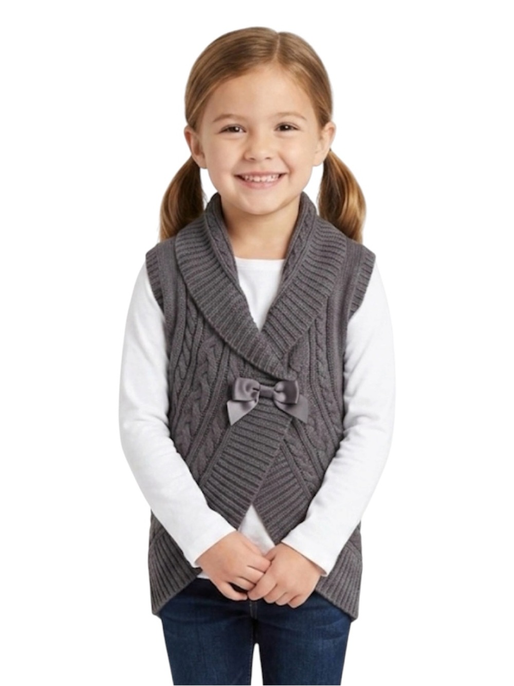 Gymboree Girls Cable-Knit Asymmetrical Sweater Vest